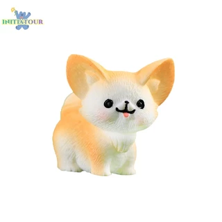 [initiatourv] Phim hoạt hình dễ thương fox resin vườn cổ tích bức tượng nhỏ trang trí vi cảnh trang trí nội thất phụ kiện nhà búp bê