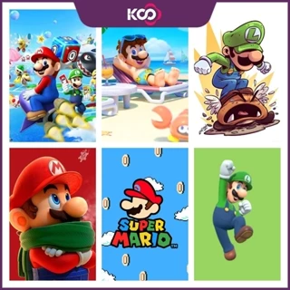 Bộ Tranh Đính Đá 5D Treo Tường Trang Trí Hình Super Mario