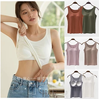 Áo Bra 2 Trong 1 Có Mút Đệm Ngực Size S-3XL Phong Cách Thời Trang Nhật Bản