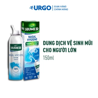 Humer - Dung dịch xịt vệ sinh mũi dùng cho Người lớn - 100% nước biển - 150ml
