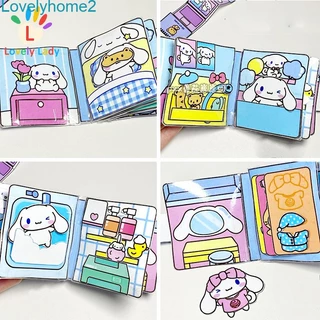 Origami Sanrio Yên Tĩnh Cuốn Sách Kuromi Cinnamoroll Cô Gái Ăn Mặc Doudou Trẻ Em Giáo Dục Trẻ Em Handmade Tự Làm Bút Chì Màu Shin-chan Búp Bê Vải -lovelyhome2