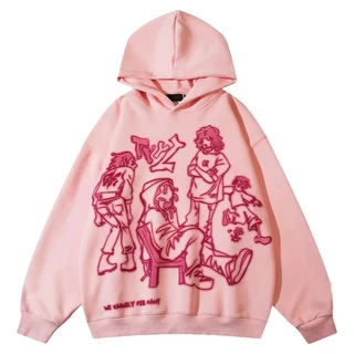 Áo Hoodie In Họa Tiết Hoạt Hình Vui Nhộn Phong Cách Harajuku 2023 Cho Nam Nữ