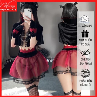 Bộ Nội Y Sexy Ren Xuyên Thấu Halloween Phù Thủy 8826  [CWEAR.SEXY]