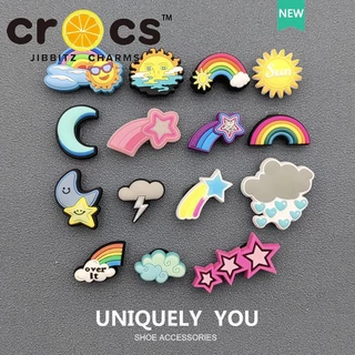 Crocs jibbitz charms Rainbow Series Khóa Giày Lỗ Phụ Kiện Giày 2023 Phong Cách Mới Phụ Kiện Trang Trí Đám Mây Cầu Vồng Nút jibbitz