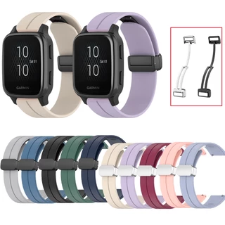 Dây Đeo Silicon Khóa Nam Châm 20mm Màu Kẹo Cho Đồng Hồ Garmin Venu Sq 2 / venu2 plus