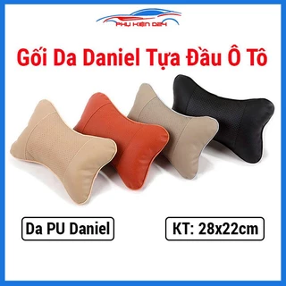 Gối tựa đầu xe ô tô da Daniel cao cấp đủ màu lỗ thông thoáng êm ái