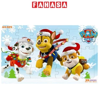 Bộ Xếp Hình Khổ A4 Puzzle Minh Châu 35-025 - Paw Patrol Xmas (35 Mảnh Ghép)