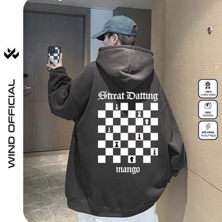 Áo khoác nỉ zip Cờ Vua form rộng Unisex Hoodie dây kéo nỉ bông thơi trang nam nữ oversize