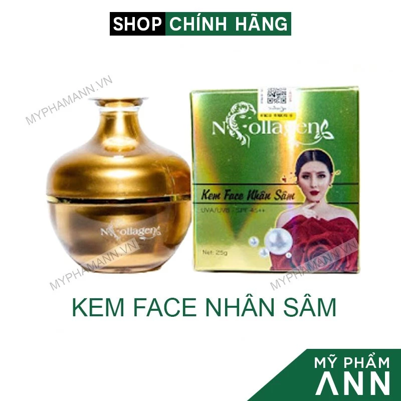 Kem Face Nhân Sâm N Collagen chính hãng - Kem dưỡng trắng da mặt làm mờ thâm nám - 8938526572027