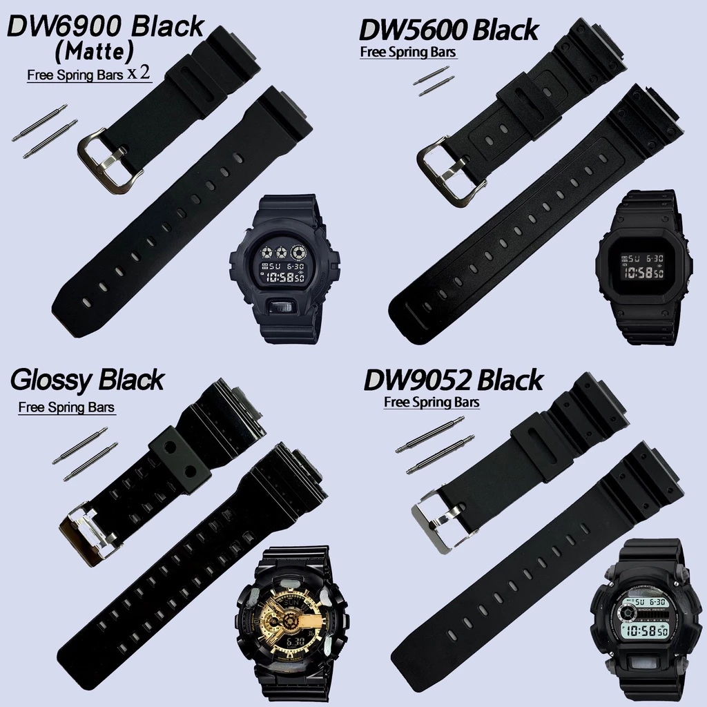Dây đeo đồng hồ casio cao su thay thế chính hãng cho dòng G-Shock DW5600-9052: Dây đeo đồng hồ chống sốc chống nước kèm dụng cụ thiết yếu