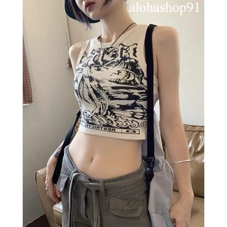 Áo croptop ba lỗ truyện tranh alohashop91