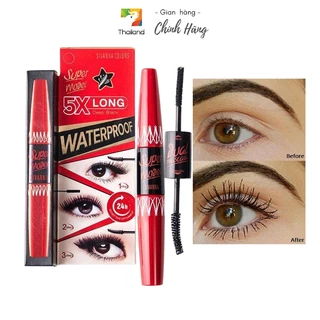 Mascara sợi carbon nối dài mi 5 lần Sivanna Super Model 5X Long Waterproof HF893