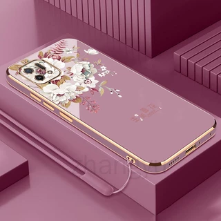 ốp lưng OPPO A16K A16E Ốp Điện Thoại TPU silicone Mềm Mạ Điện Summer flower Tiết Hoa Bảo Vệ Cho OPPO A16K A16E