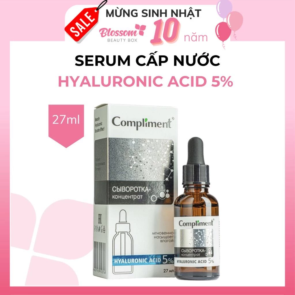 Serum cấp nước COMPLIMENT hyaluronic acid 5% HA