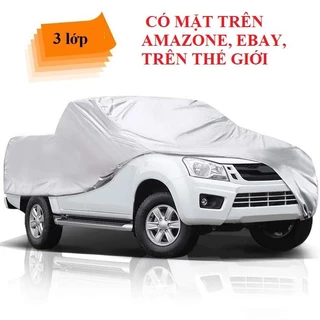 ]Áo trùm xe hơi-Bạt phủ ô tô bạt che nắng xe bán tải DÀY 3 LỚP 130g/m2 chống trầy xước bao nắng mưa 