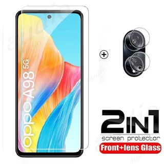 Kính Cường Lực 2 Trong 1 Bảo Vệ Camera Cho OPPO A98 5G 2023 A98 A1 A78 A58 A77 A57 A17 A17k A77s A76 A36 A93 A16 4G 5G