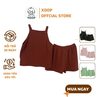 Bộ 2 dây Xoop Official Store chất tổ ong cho bé gái (11-21kg) BC79, quần áo  trẻ em mặc nhà,đi chơi,du lich