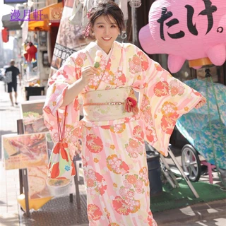 [Hàng Có Sẵn] Trang Phục kimono Truyền Thống Nhật Bản Cổ Điển Tươi Tắn Làm Đạo Cụ Chụp Ảnh Du Lịch Cho Nữ