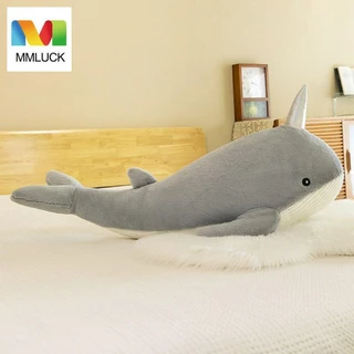 Đồ chơi nhồi bông MMULCK thiết kế cá voi/ cá mập hoạt hình mềm mại dễ thương làm quà tặng cho bé