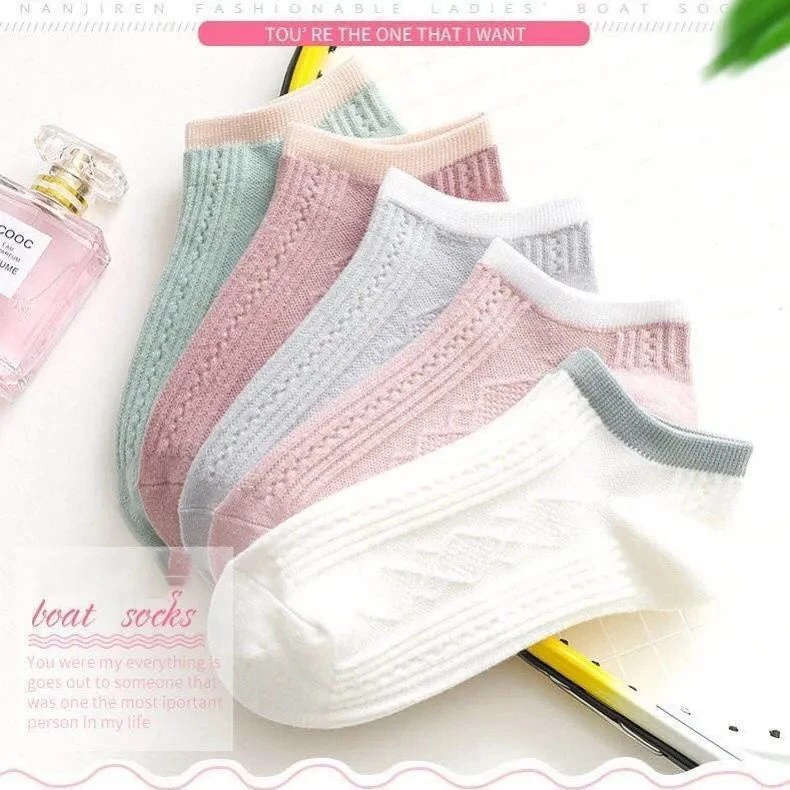 Tất Nữ Cổ Ngắn Cao Cấp Phong Cách Nhật Bản, Chất Liệu Mềm Mại Êm Chân, Mềm Mỏng Thoáng Mát
