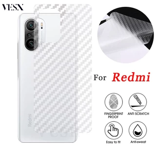 Dán Lưng Điện Thoại Cacbon Chống Vân Tay Cho Redmi A3 A1 A2 K70 K70E K60 K60E K50 K40 Gaming K30 K20 Pro Plus A2+ Pro+ 5G 4G 2023