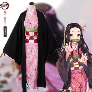 Demon Slayer costume Kamado Nezuko cosplay Costume Adult Children Female Anime cosplay Costume