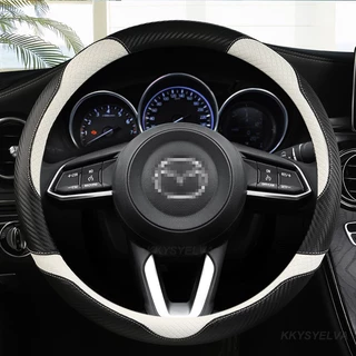 Bao Da Bọc Vô Lăng Bằng Sợi Carbon Cho Mazda 2 3 Mazda 6 Axela Atenza CX-3 CX-4 CX5 CX-7 CX-9