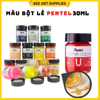 Màu bột Pentel Poster lọ lẻ 30ml màu nước gouache pha sẵn chính hãng set 1