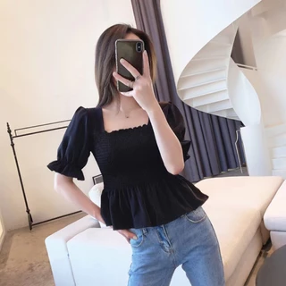 Áo chiffon BH Ngắn Tay Hở Lưng Thời Trang Mùa Hè Cho Nữ