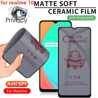 cho Realme 10 4G 5G 9 8 7 6 5 3 Pro+ C33 2023 9i 8i 6i 5 5i C33 C30s C35 C25 C25s C21 C21y C30 C31 C11 C12 C2 C7i C17 C25y C15 C3 C20 narzo 50A 50i 50 Prime 30A 20 Pro XT full màn cong AG chống nhìn trộm Kính Cường Lực Gốm Dẻo Miếng dán màn hình