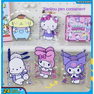 SANRIO Hộp Đựng Bút Bằng Acrylic Họa Tiết Hoạt Hình Dễ Thương