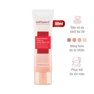 Kem chống nắng cell fusion c tone up sunscreen 100 spf50+/pa++++ 50ml làm sáng, nâng tông da Extate Official Mall