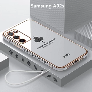 Ốp Lưng Samsung A02s Mềm Chống Sốc Họa Tiết Lá Phong Cho Ốp Điện Thoại Samsung Galaxy A02s