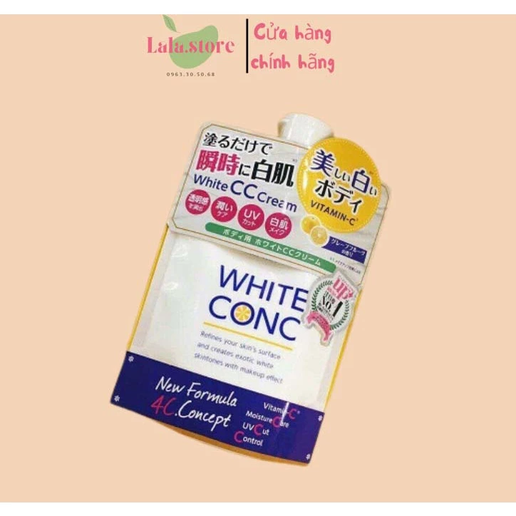 Kem Sữa Dưỡng Thể Trắng Da White Conc CC Cream Nhật Bản 200g