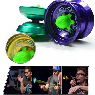 Bán nóng yoyo đồ chơi trẻ em cổ điển chuyên nghiệp magic yoyo hợp kim nhôm kim loại yoyo vòng bi với dây quay