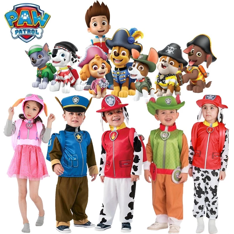Bộ Trang Phục Hóa Trang Nhân Vật Hoạt Hình Paw Patrol Chase Marshall Skye Rubble Rocky Zuma Cho Bé Trai