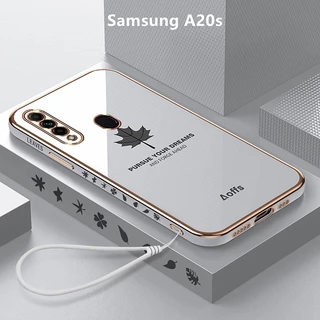 Ốp Lưng Samsung A20s Ốp Điện Thoại Samsung Galaxy A20s Mềm Chống Sốc Họa Tiết Lá Phong Cho