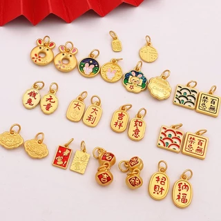 Cát Vàng May Mắn May Mắn May Mắn Nafu Phong Cách Quốc Gia Series Mặt Dây Chuyền DIY Handmade Trang Sức Vòng Tay Vòng Cổ Phụ Kiện Xe Hơi