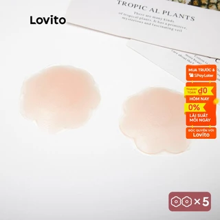 Lovito Bộ 5 Cặp Miếng Đệm Núm Ti Giả Bằng Silicone Tự Dính L12054 (Màu Nude)