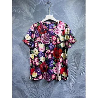 2023 Summer new round neck printed short-sleeved T-shirt