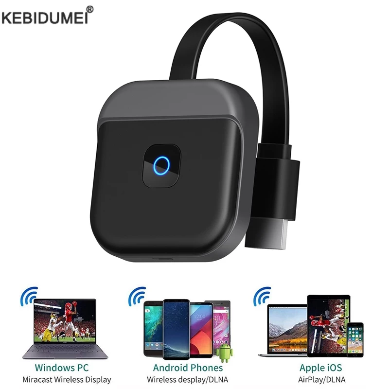 Bộ thu video không dây tương thích hdmi phản chiếu màn hình 2.4g 5g 1080 4k wifi display tv stick dongle adapter cho tv máy chiếu điện thoại di động bộ chia màn hình không dây