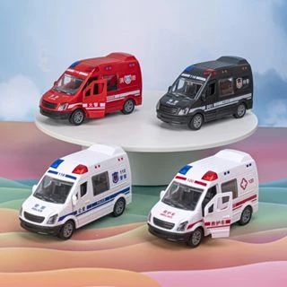 Quán tính đồ chơi xe cứu thương xe cảnh sát xe cứu hỏa bé trai và bé gái đồ chơi trẻ em có thể mở cửa mô hình xe