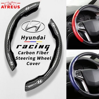 Vỏ Bọc Vô Lăng Chống Trượt Bằng Sợi Carbon Cho Hyundai Creta Stargazer Ioniq 5 Santa Fe Grand i10 Kona Tucson Palisade Accent H1