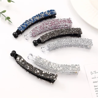 Thời trang giả ngọc trai rhinestone kẹp tóc kẹp tóc nhựa hình học đơn giản cho phụ nữ cô gái trang điểm tóc mái tóc đuôi ngựa kẹp tóc