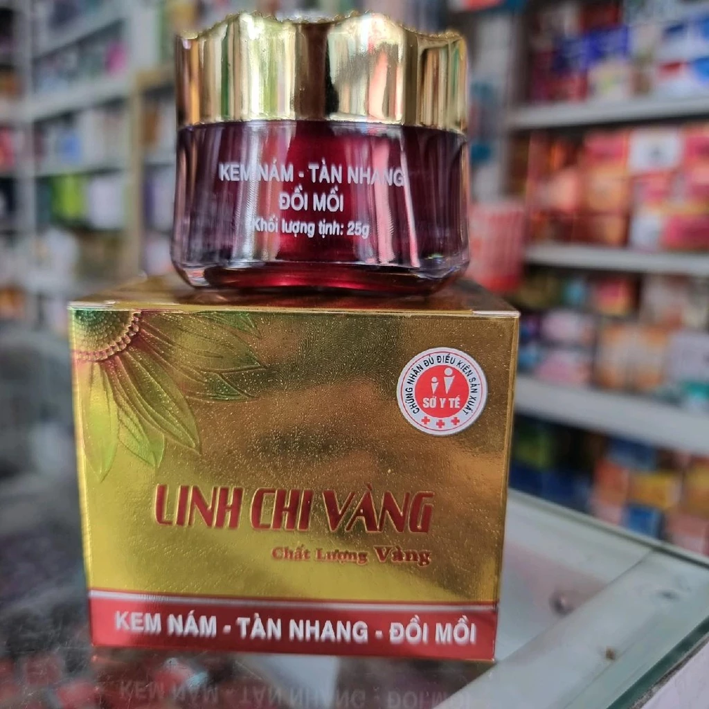 kem linh chi vàng nám tàn nhang đồi mồi 25gr ( chuẩn cty)