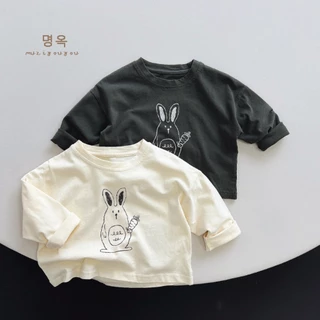 Quần áo trẻ em phim hoạt hình dài-tay áo t-shirt mùa xuân và mùa thu nam và nữ mới áo sơ mi trẻ em ở trẻ em nhỏ áo sơ mi cotton