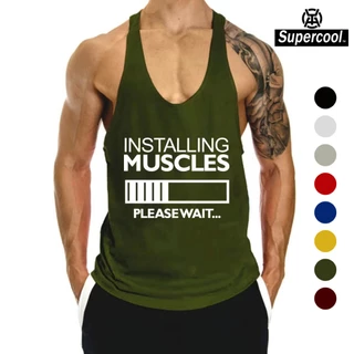 #SupercooL# Áo Thun Ba Lỗ Thể Thao Nam Côtton Cao Cấp Big Size Áo Sát Nách Tập Gym Phong Cách âu Mỹ Tank Top Form Rộng Cổ Tròn Vải Thoáng Nhanh Khô Thấm Hút Mồ Hôi Tốt Co Giãn Mùa Hè Mỏng Nhẹ Streetwear In Họa Tiết Thể Dục Bóng Rổ Xe đạp đi Biển thể dục