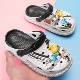 Giày Sandal Đục Lỗ Đế Mềm Chống Trượt Cỡ Lớn / Trung Bình / Nhỏ Thời Trang Đi Biển Mùa Hè Cho Bé Trai