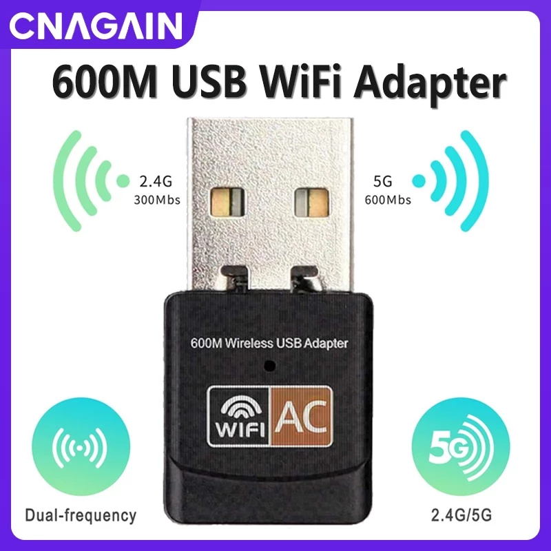 Usb WiFi Băng Tần Kép Tốc Độ Cao 5G / 2.4G Cho Windows / Mac / 150Mbps / 600Mbps