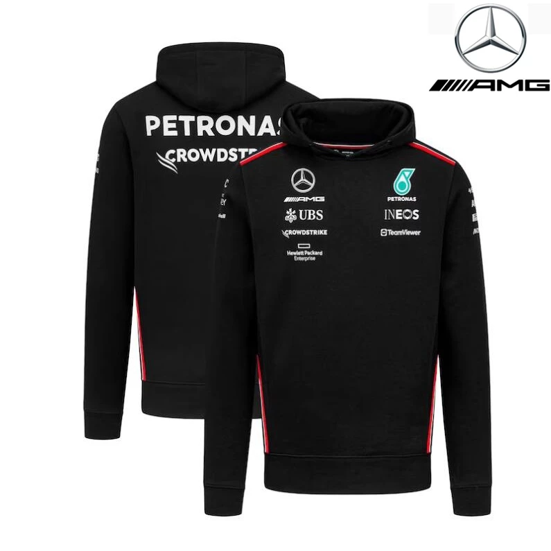 Set Áo Khoác Tay Dài + Áo Hoodie Unisex Cho Mercedes AMG Petronas F1 2023 F1 2023